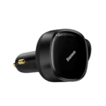 Baseus - Enjoyment Retracetable 2 In 1 USB-C And Lightning 30W Car Charger - Black - Image 4