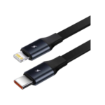 Baseus - Enjoyment Retracetable 2 In 1 USB-C And Lightning 30W Car Charger - Black - Image 5