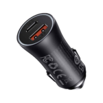 Baseus - Golden Contractor Pro 1 Port USB-A And 1 Port USB-C 60W Car Charger - Dark Grey