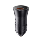 Baseus - Golden Contractor Pro 1 Port USB-A And 1 Port USB-C 60W Car Charger - Dark Grey - Image 2