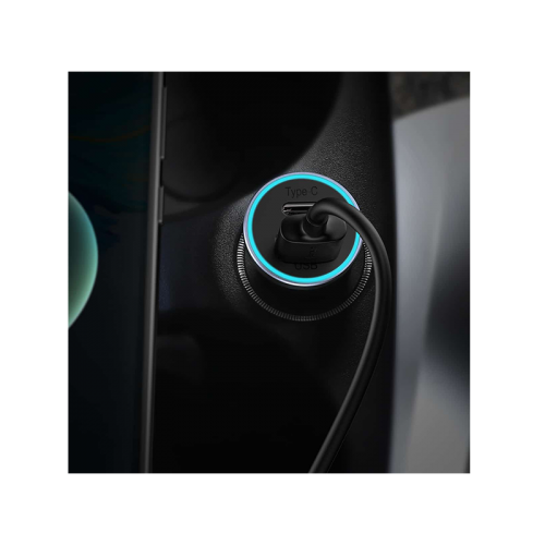 1690701090.cgjm000113-5.png Baseus - Golden Contractor Pro 1 Port USB-A And 1 Port USB-C 60W Car Charger - Dark Grey - Image 5