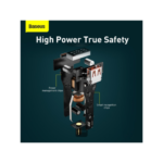 Baseus - Supreme 1-Port USB-C And 1-Port USB-A PPS Digital Display Car Charger - Black - Image 5