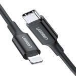 يو جرين - كابل USB-C إلى كابل لايتنينج M/M 1 متر (أسود)