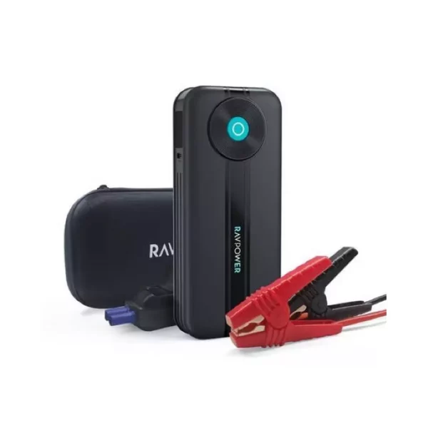 RAVPower - Power Bank and Car Jump Starter, 20000mAh and 3000A, RP-PB1208 – Black