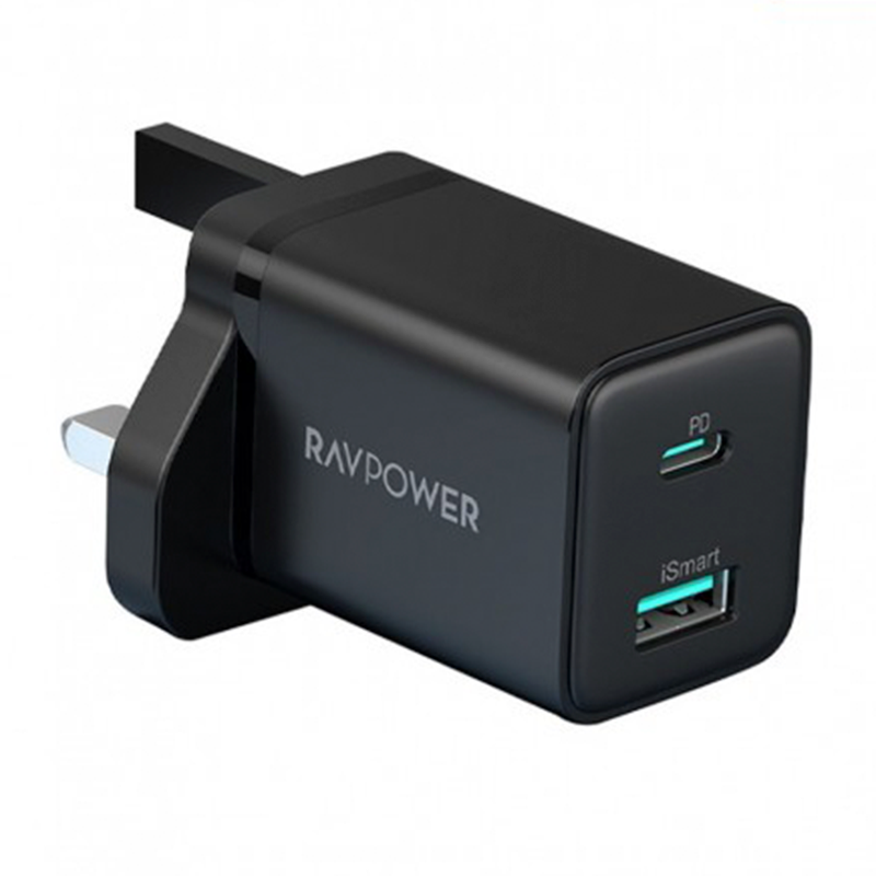 Untitled-1-1-2.png RAVPower - PD 20W 2-Port Wall Charger - الصورة 1