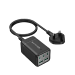 RAVPower - شاحن محمول مكتبي محمول بقدرة 75 واط بخمسة منافذ