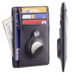 Slim Minimalist Wallet with Built-in Case for AirTag