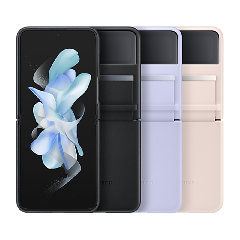 Untitled-1-48-4.png Samsung - Galaxy Z Flip4 Flap Leather Cover - Image 1