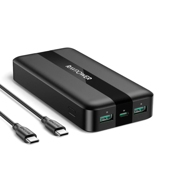RAVPower - Power Bank 20000mAh PD Pioneer 3-Port 20W