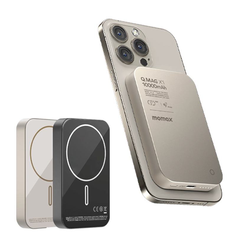 Untitled-1-76-1.png Momax - Q.Mag X1 Magnetic Wireless Power Bank 10000mAh - الصورة 1