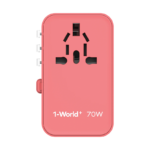 1-World+ 3-Port Travel GaN Charger With Built-in USB-C Cable 70W - Image 12