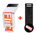 Samsung - Galaxy Z Flip4 Silicone Cover with Strap & Haainc Strap Marvel logo - Image 11