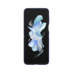 Samsung - Galaxy Z Flip4 Silicone Cover with Ring - Navy - Image 3