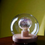 Wooden Lamp Stand With Glass Cover Sphere - Image 3