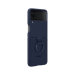 Samsung - Galaxy Z Flip4 Silicone Cover with Ring - Navy - Image 4