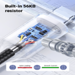 يو جرين - يو إس بي - سي إلى يو إس بي - سي ألومنيوم (أسود رمادي) - الصورة 7