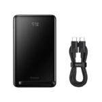 Baseus - Magnetic Bracket 20W MagSafe Fast Charge 10000mAh Power Bank - Blue (USB-C To USB-C 30CM Cable - Black) - Image 8