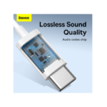 Baseus - C17 Enock USB-C Lateral In-Ear Wired Earphone - White - Image 9