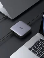 Ugreen - شاحن Nexode 200W USB C GaN - 6 منافذ شاحن مكتبي مكتبي بقدرة 200 واط - الصورة 3