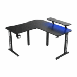 Gamvity - Gaming Corner Modern L Shaped Computer Desk - Black TR-L