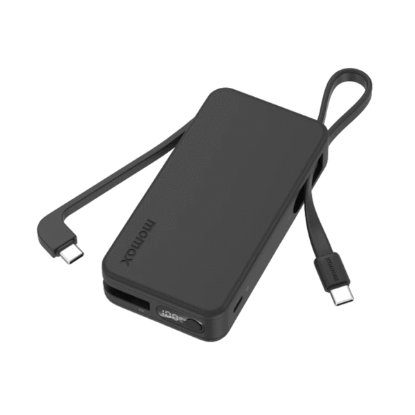 Momax - 1-Power Vital+ Power Bank 10000mAh With 2 Built-In USB-C Cables