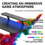 Gamvity - Gaming Corner Modern L Shaped Computer Desk - Black TR-L - Image 4