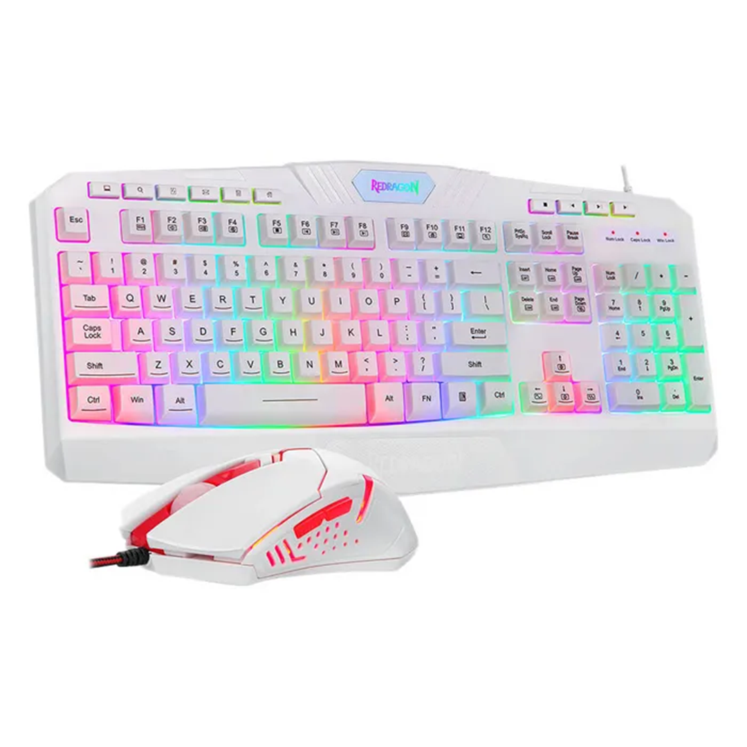 Artboard 1 Redragon S101 Pc Gaming Keyboard And Mouse Combo - White (English) - Image 1